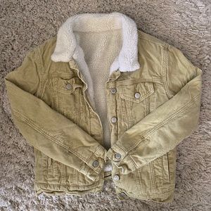 BRANDY MELVILLE CORDUROY SHERPA JACKET